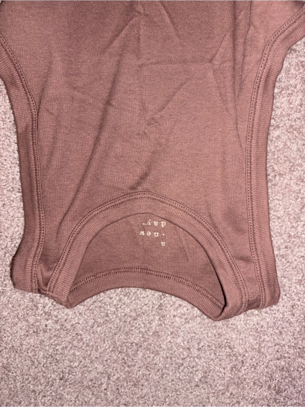 a new day Dusty Mauve Ribbed Kids One-Piece